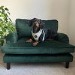 Payton Green Velvet Pet Sofa Bed - Suitable for Dogs & Cats