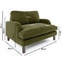 Payton Olive Green Velvet Pet Sofa - Suitable for Dogs & Cats