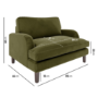 Payton Olive Green Velvet Pet Sofa Bed - Suitable for Dogs & Cats