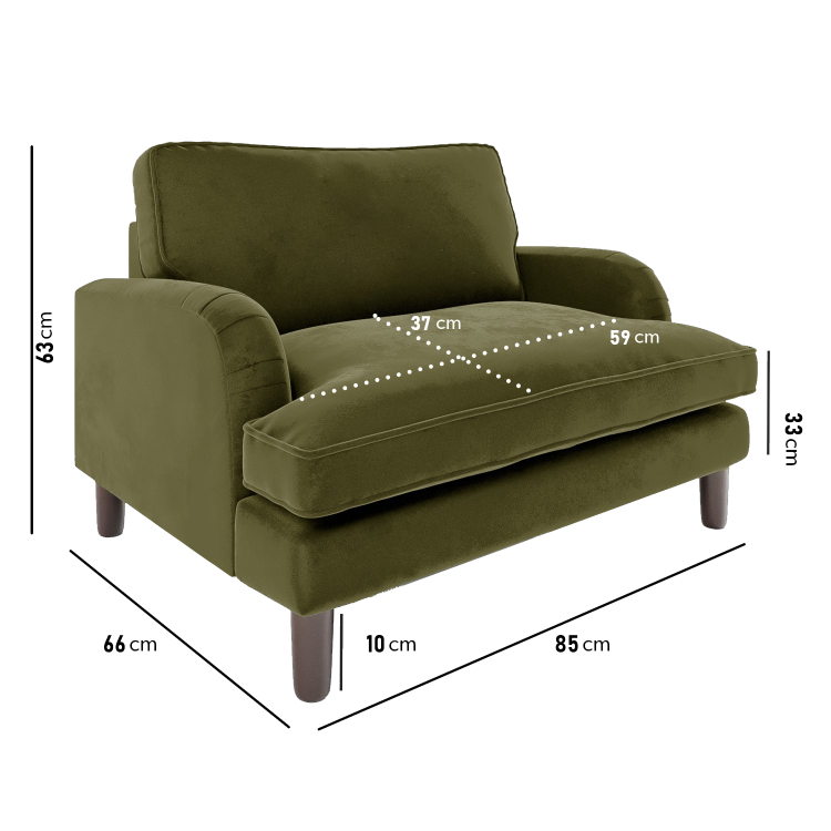 Payton Olive Green Velvet Pet Sofa Bed - Suitable for Dogs & Cats