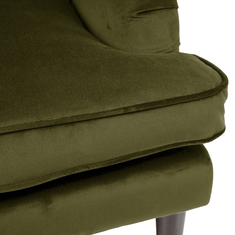 Payton Olive Green Velvet Pet Sofa Bed - Suitable for Dogs & Cats
