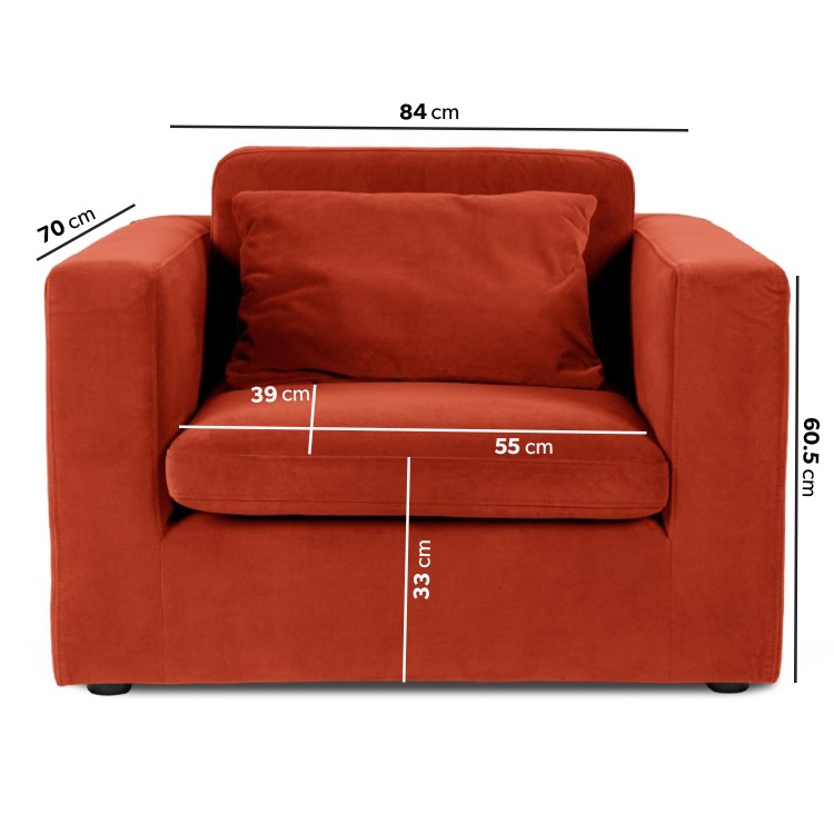 Dog Sofa Bed in Burnt Orange Velvet - Hudson