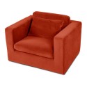 BUN/PFR018/97242 Burnt Orange Velvet Kids Armchair - Hudson