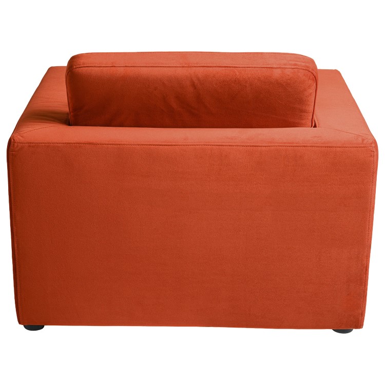 Burnt Orange Velvet Kids Armchair - Hudson