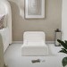 Small Dog Bed in Cream Textured Fabric with Washable Cover - Naomi