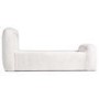 Small Dog Bed in Cream Textured Fabric with Washable Cover - Naomi