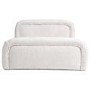 Small Dog Bed in Cream Textured Fabric with Washable Cover - Naomi
