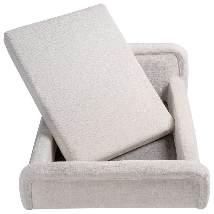 Cream Textured Pet Bed with Removeable Cover Larger Size Pets - Naomi