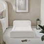 Large Dog Bed in Cream Textured Fabric with Washable Cover - Naomi