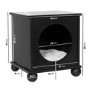 Indoor Cat House Side Table with Washable Cushion in Black