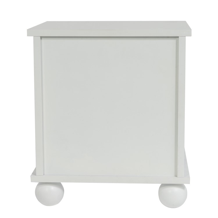Indoor Cat House Side Table with Washable Cushion in White