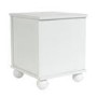 Indoor Cat House Side Table with Washable Cushion in White