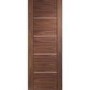 Internal Walnut FD30 Fire Door with Aluminium Detail - Pre-Finished - 1981 x 838 x 44mm - Portici - XL Joinery