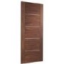 Internal Walnut FD30 Fire Door with Aluminium Detail - Pre-Finished - 1981 x 838 x 44mm - Portici - XL Joinery