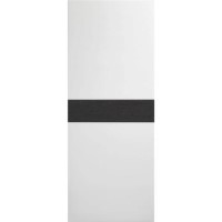 Internal White Painted Door with Grey Wood Inlay - Pre-Finished - 1981 x 762 x 35mm - Asti - XL Joinery