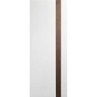 Internal White Painted Door with Dark Wood Inlay - Pre-Finished - 1981 x 686 x 35mm - Praiano - XL Joinery