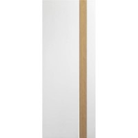 Internal White Painted Door with Oak Veneer Inlay - Pre-Finished - 1981 x 686 x 35mm - Praiano - XL Joinery