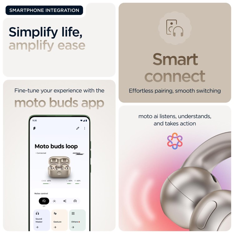 Motorola Moto buds loop w/ crystals by Swarovski