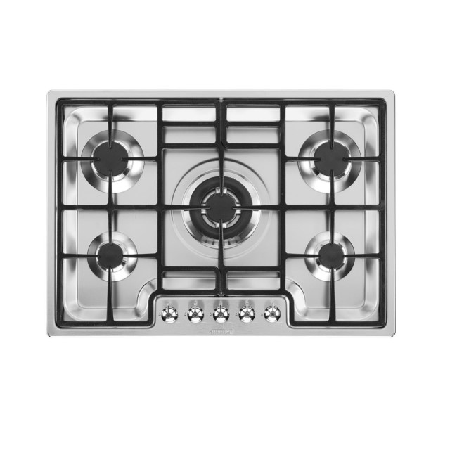Smeg PGF75-4 Classic 72cm Gas Hob - Stainless Steel