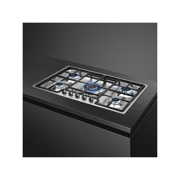 Smeg Classic 72cm 5 Burner Gas Hob - Stainless Steel
