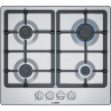 A1/PGP6B5B90 Refurbished Bosch PGP6B5B90 58cm 4 Burner Gas Hob With Cast Iron Pan Stands Stainless Steel