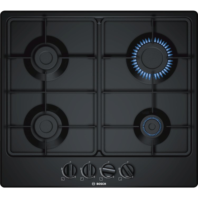 Bosch PGP6B6B60 Serie 4 60cm 4 Burner  Gas Hob in Black
