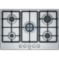 Bosch Series 4 75cm 5 Burner Gas Hob - Stainless Steel Bosch Series 4 75cm 5 Burner Gas Hob - Stainless Steel