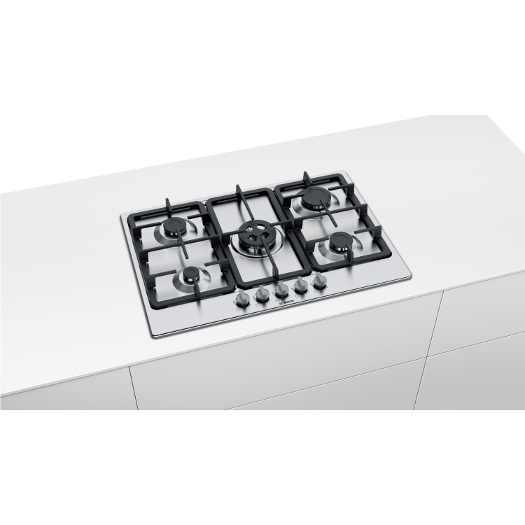 Bosch Series 4 75cm 5 Burner Gas Hob - Stainless Steel