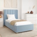 PHB002A Blue Velvet Single Bed Frame with Storage Drawer - Phoebe