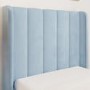 Blue Velvet Single Bed Frame with Storage Drawer - Phoebe