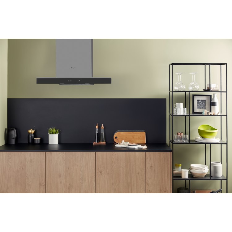 Hotpoint PHBG98LTSIX Shelf-style 90cm Chimney Cooker Hood Stainless Steel