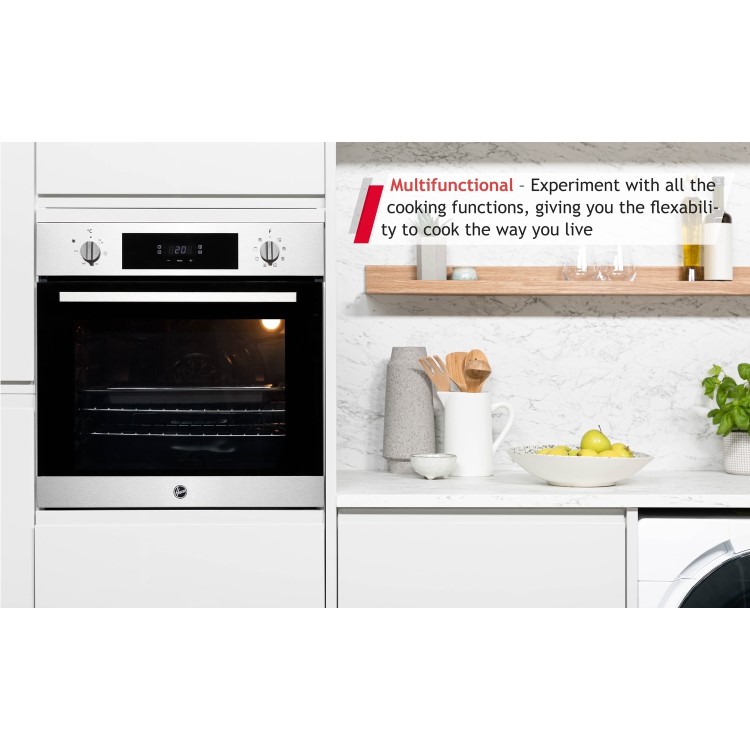 Hoover Electric Single Oven & Gas Hob Pack - Stainless Steel