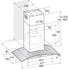 Refurbished Hotpoint PHGC74FLMX 70cm Cooker Hood With Curved Glass Canopy Stainless Steel