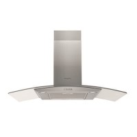 Hotpoint 90cm Curved Glass Cooker Hood - Stainless Steel