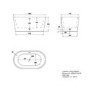Matt Black Freestanding Double Ended Bath 1300 x 715mm - Phoenix