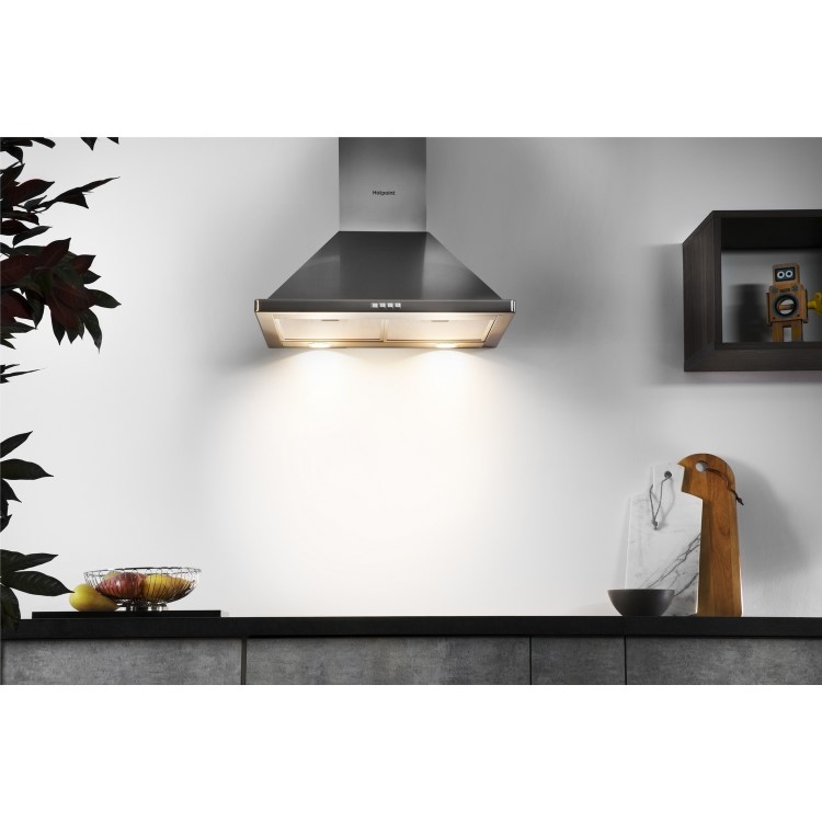 Hotpoint PHPN64FAMX 60cm Chimney Cooker Hood Stainless Steel