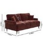 Berry Brown Chenille Feather-Filled 3-Seater Sofa - Payton Heritage