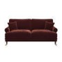 Berry Brown Chenille Feather-Filled 3-Seater Sofa - Payton Heritage