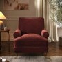 Berry Brown Chenille Feather-Filled Armchair – Payton Heritage 