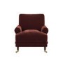 Berry Brown Chenille Feather-Filled Armchair – Payton Heritage 