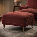 PHR003 Berry Brown Chenille Feather-Filled Footstool – Payton Heritage 