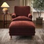 Berry Brown Chenille Feather-Filled Footstool – Payton Heritage 