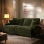 Moss Green Chenille Feather-Filled 3-Seater Sofa - Payton Heritage