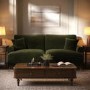 Moss Green Chenille Feather-Filled 3-Seater Sofa - Payton Heritage