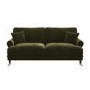 Moss Green Chenille Feather-Filled 3-Seater Sofa - Payton Heritage