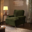 PHR005 Moss Green Chenille Feather-Filled Armchair - Payton Heritage
