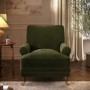 Forest Green Chenille Feather-Filled Armchair – Payton Heritage 
