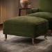 Forest Green Chenille Feather-Filled Footstool – Payton Heritage 