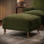 Forest Green Chenille Feather-Filled Footstool – Payton Heritage 