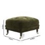 Forest Green Chenille Feather-Filled Footstool – Payton Heritage 